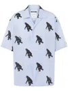 Moschino Poplin Shirt Allover Chimpanzee