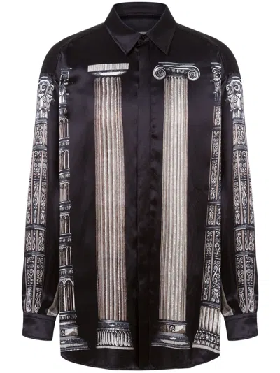 Moschino Graphic-print Shirt In Black
