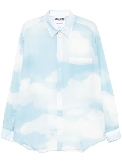 Moschino Graphic-print Shirt In Blue