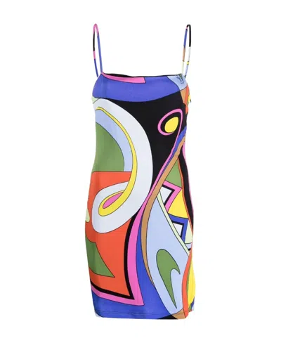 Moschino Graphic-print Short Dress In Multicolor