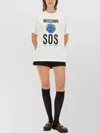 Moschino Relaxed-fit Cotton T-shirt With Bold Globe Print In White