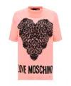 Moschino Graphic-print Short-sleeved T-shirt In Pink