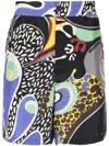 Moschino Printed Swim Shorts In Black