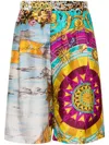 Moschino Graphic-print Silk Shorts