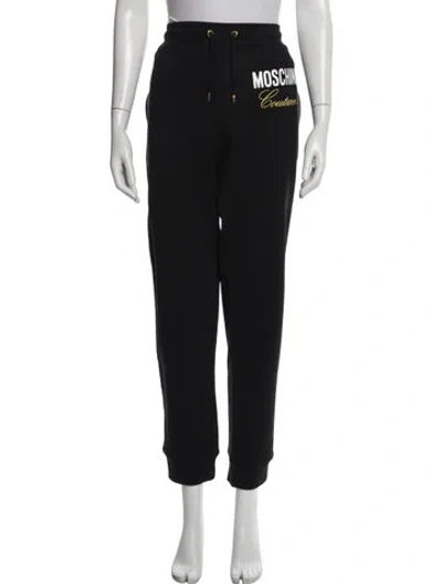 Pre-owned Moschino Graphic Print Sweatpants In Black