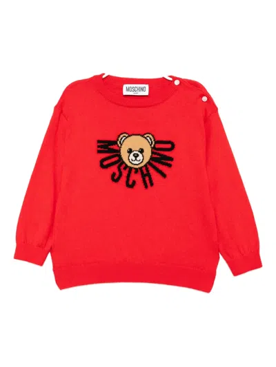 Moschino Babies' Graphic-print Sweatshirt In Red