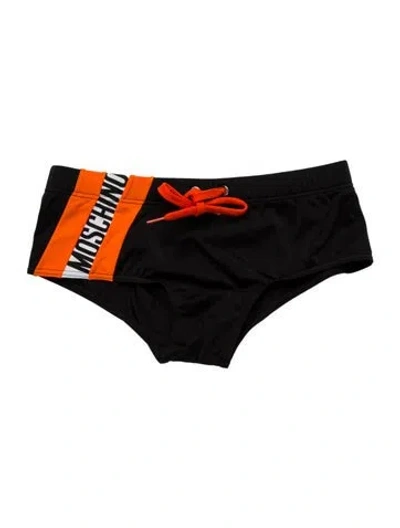 Pre-owned Moschino Graphic Print Swim Briefs W/ Tags In Multi