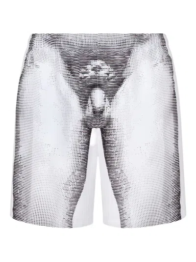 Moschino Graphic-print Swim Shorts In White