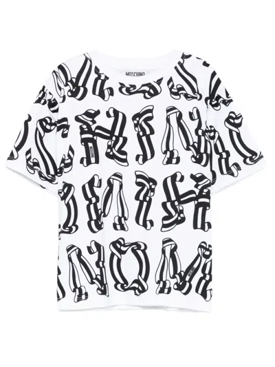 Moschino Kids' Graphic-print T-shirt In Black