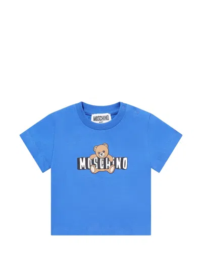 Moschino Babies' Graphic-print T-shirt In Blue