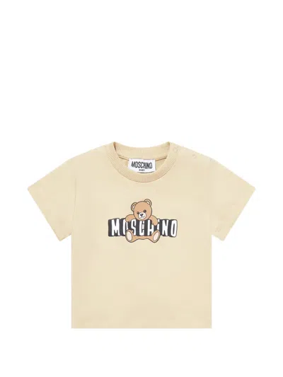 Moschino Babies' Graphic-print T-shirt In Neutral