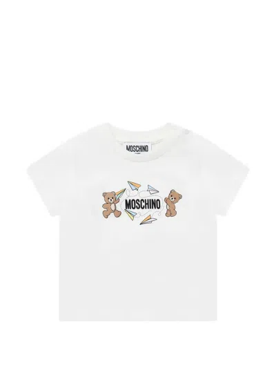 Moschino Babies' Graphic-print T-shirt In White