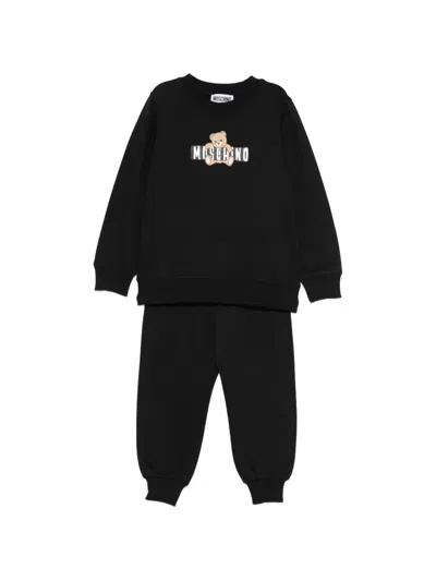 Moschino Kids' Graphic-print Tracksuit In Black