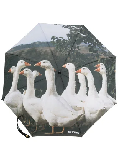 Moschino Graphic-print Umbrella In White