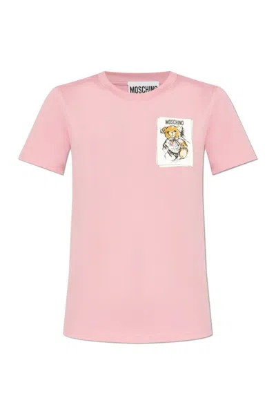 Moschino Graphic Printed Crewneck T In Multicolor