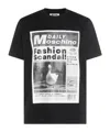 Moschino Printed Organic Cotton Jersey T-shirt In Black