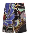 Moschino Printed Swim Shorts In Black