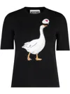 Moschino Short Sleeve Sweater In Black