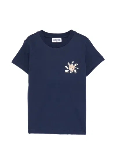 Moschino Kids' Graphic T-shirt In Blue