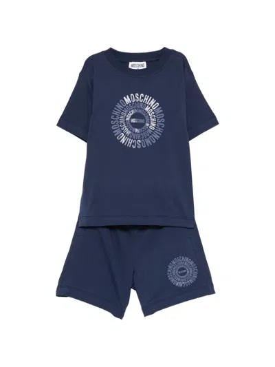 Moschino Kids' Graphic Tracksuit In Blue