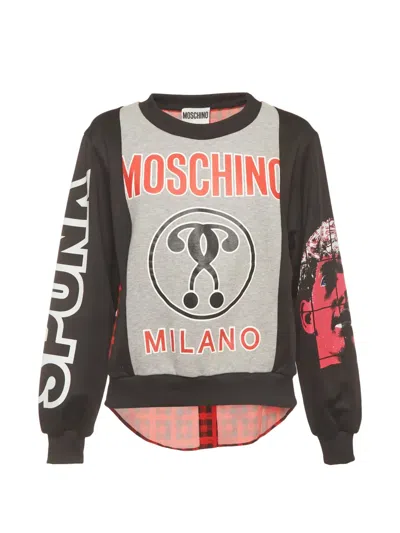 Pre-owned Moschino Graphicc-print Sweatshirt In Black