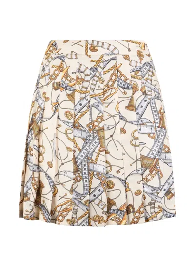 Moschino Graphic-pattern Midi Skirt In Neutral