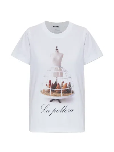 Moschino Graphic Print Short-sleeve T-shirt In White