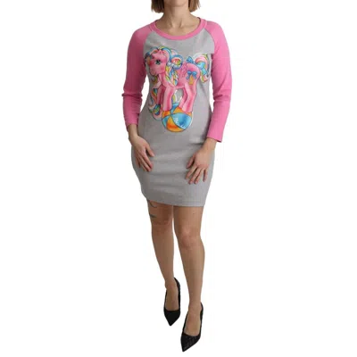 Moschino Gray Cotton And Dress In Grey