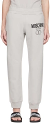 Moschino Gray Printed Lounge Pants In J1486 Fantasy Print