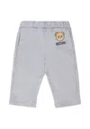 Moschino Gray Sweatpants For Babykids With Teddy Bear In Gray