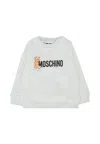 Moschino Gray Sweatshirt For Babykids With Logo In Gray