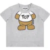Moschino Gray T-shirt For Babies With Teddy Bear In Grey