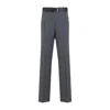 Moschino Cotton Pants With Belt Loops And Button Detailing In Grey