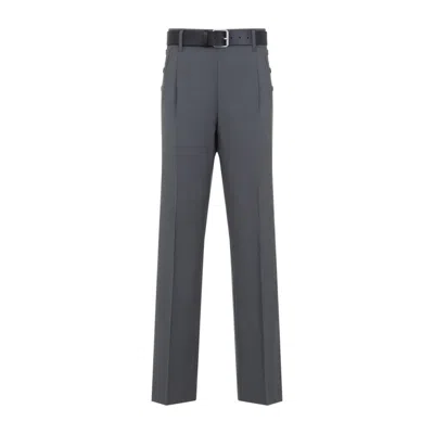 MOSCHINO MOSCHINO GRAY TAILORED COTTON TROUSERS