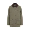 Moschino Logo Label Jacket With Elbow Patches In Green