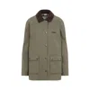 Moschino Logo Label Jacket With Elbow Patches In Gray