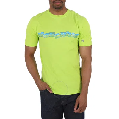 Moschino Green Logo Print Regular Cotton T-shirt