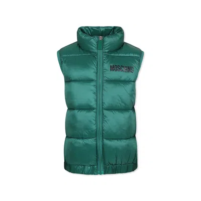 Moschino Green Vest For Kids With Teddy Bears