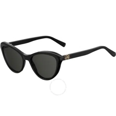 Moschino Grey Cat Eye Ladies Sunglasses Mol015/s 0807/ir 53 In Black