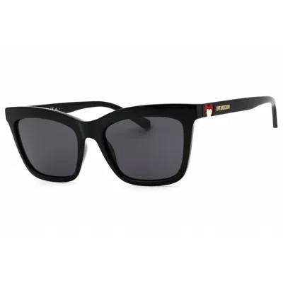 Moschino Grey Cat Eye Ladies Sunglasses Mol057/s 0807/ir 53 In Black