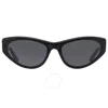 Moschino Grey Cat Eye Ladies Sunglasses Mos077/s 0807/ir 56 In Black / Grey