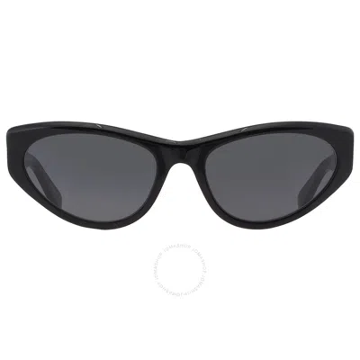Moschino Grey Cat Eye Ladies Sunglasses Mos077/s 0807/ir 56 In Black