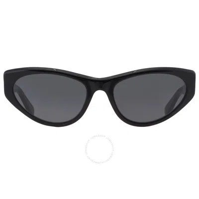 Moschino Grey Cat Eye Ladies Sunglasses Mos077/s 0807/ir 56 In Black / Grey