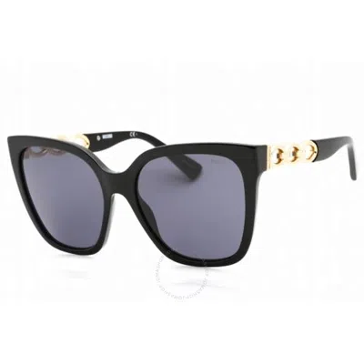 Moschino Grey Cat Eye Ladies Sunglasses Mos098/s 0807/ir 55 In Black
