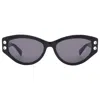 Moschino Grey Cat Eye Ladies Sunglasses Mos109/s 0807/ir 55 In Black