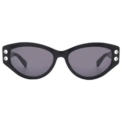 Moschino Grey Cat Eye Ladies Sunglasses Mos109/s 0807/ir 55 In Black