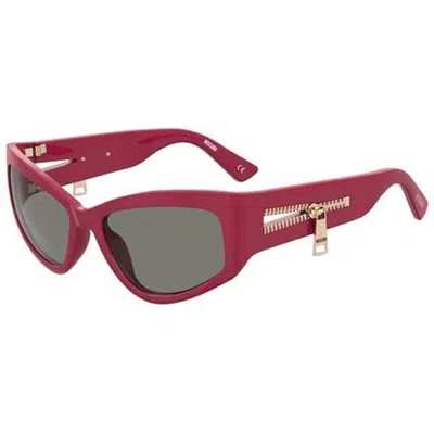 Moschino Grey Cat Eye Ladies Sunglasses Mos158s 0c9a/ir 59 In Burgundy