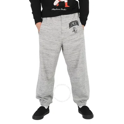 Moschino Grey College Logo Print Sweatpants In Gray