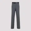 Moschino Cotton Pants With Belt Loops And Button Detailing In Grey