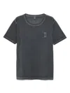 Moschino Grey Crewneck Logo Patch T-shirt